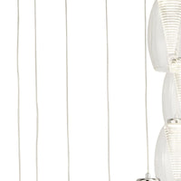 Lampadario Contemporaneo Ciclon Acciaio Cromo Vetro Trasparente Led 60W 3000K