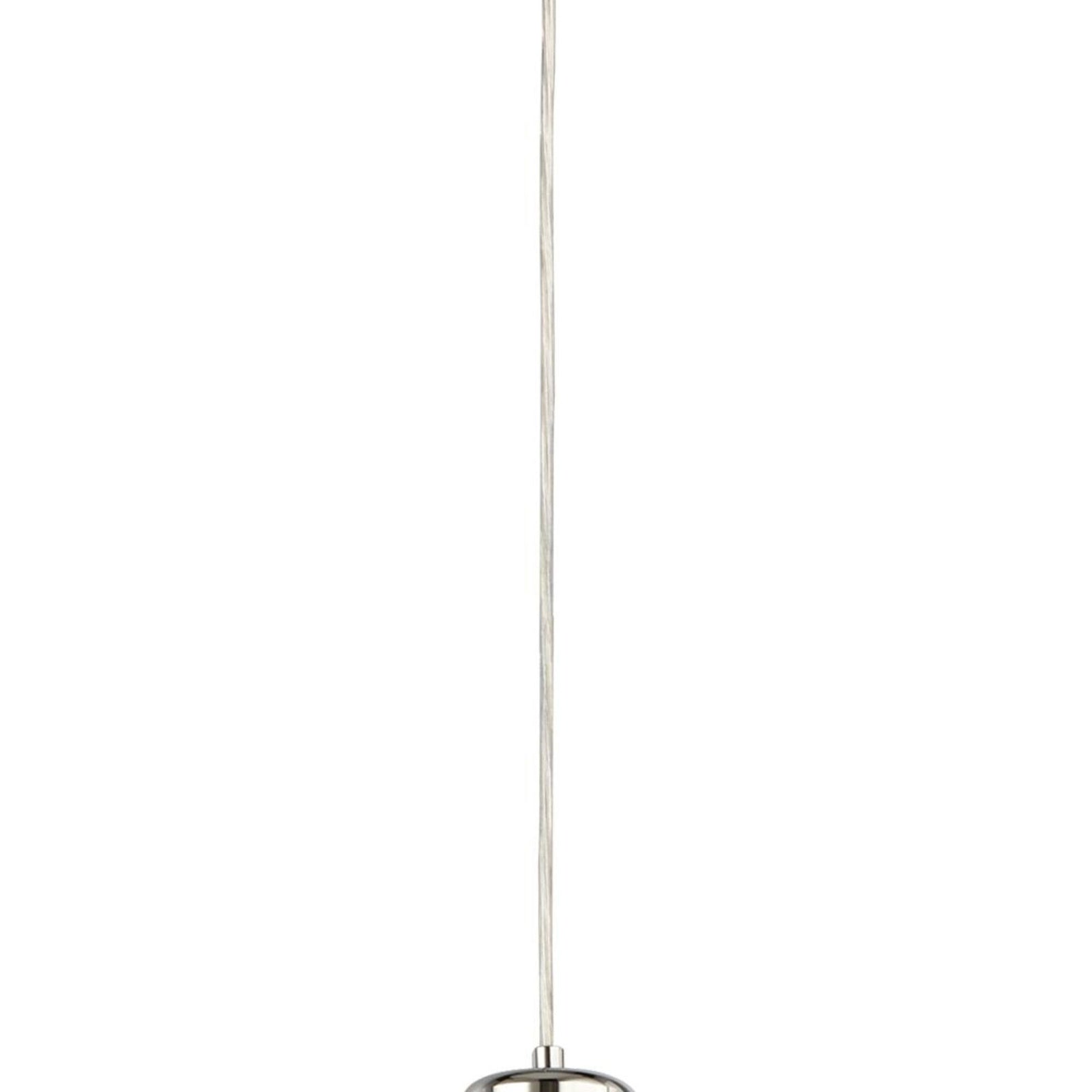 Lampadario Contemporaneo Ciclon Metallo Cromo Vetro Trasparente Led 6W 3000K