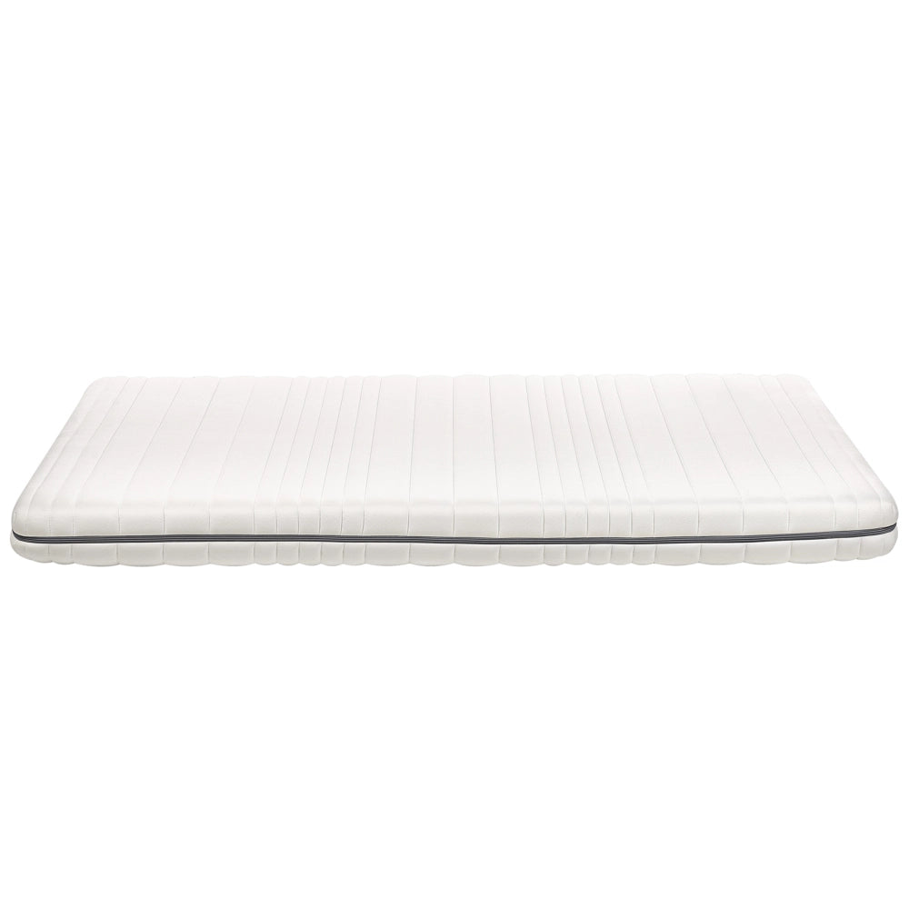 Materasso in schiuma bianco 140 x 200 cm Tessuto poliestere sfoderabile con cerniera EU Misura singola Medium Firm H2