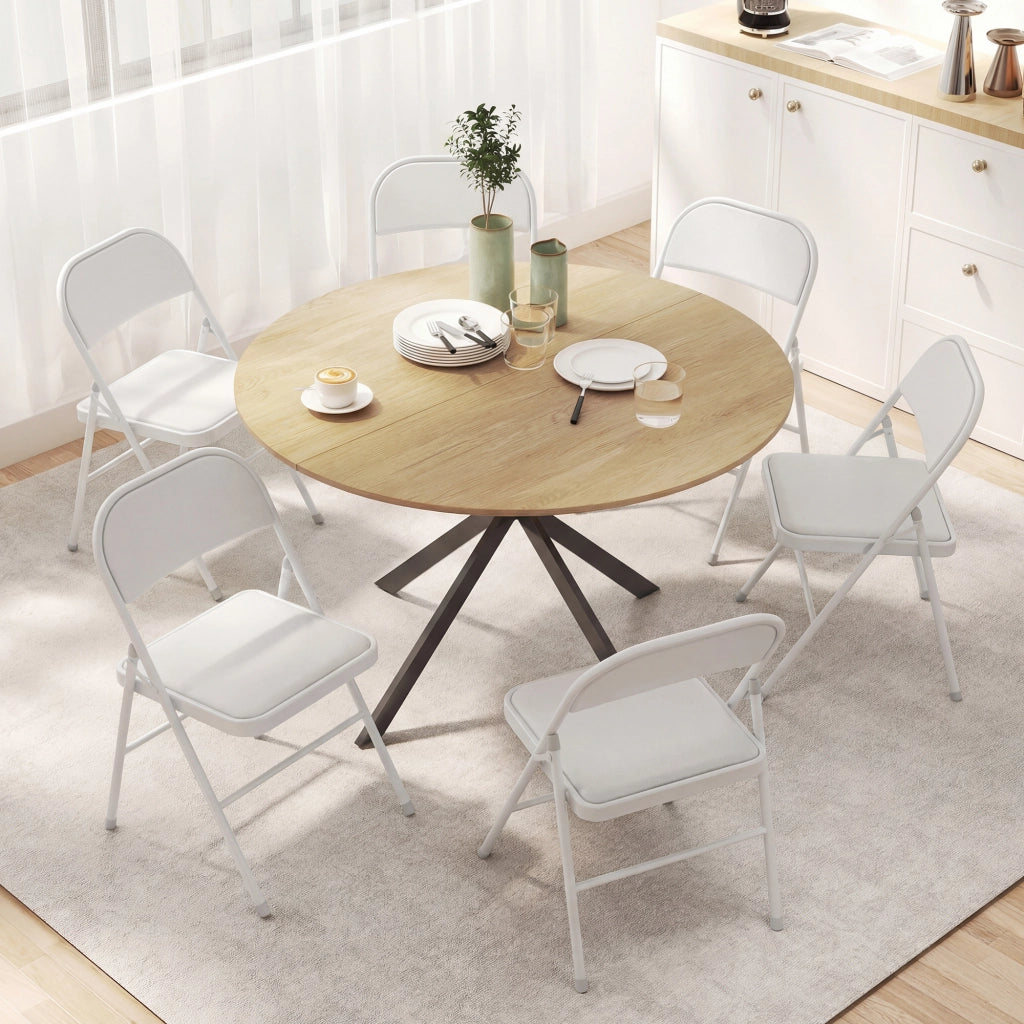 Sedia da pranzo pieghevole ¨C zephmum ¨C bianco 45x46x78 cm