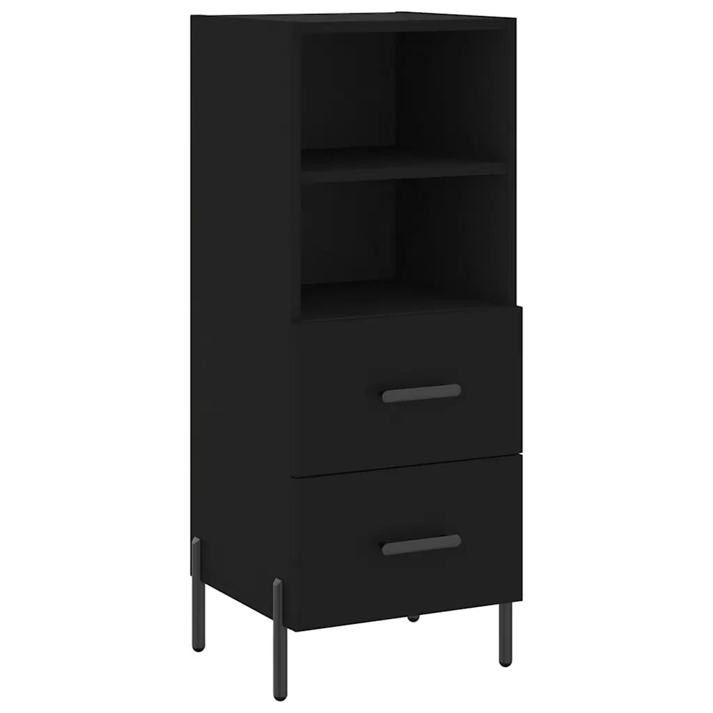 Credenza | Madia | Buffet da pranzo | Armadio da pranzo Nero 34,5x34x90 cm in Legno Multistrato