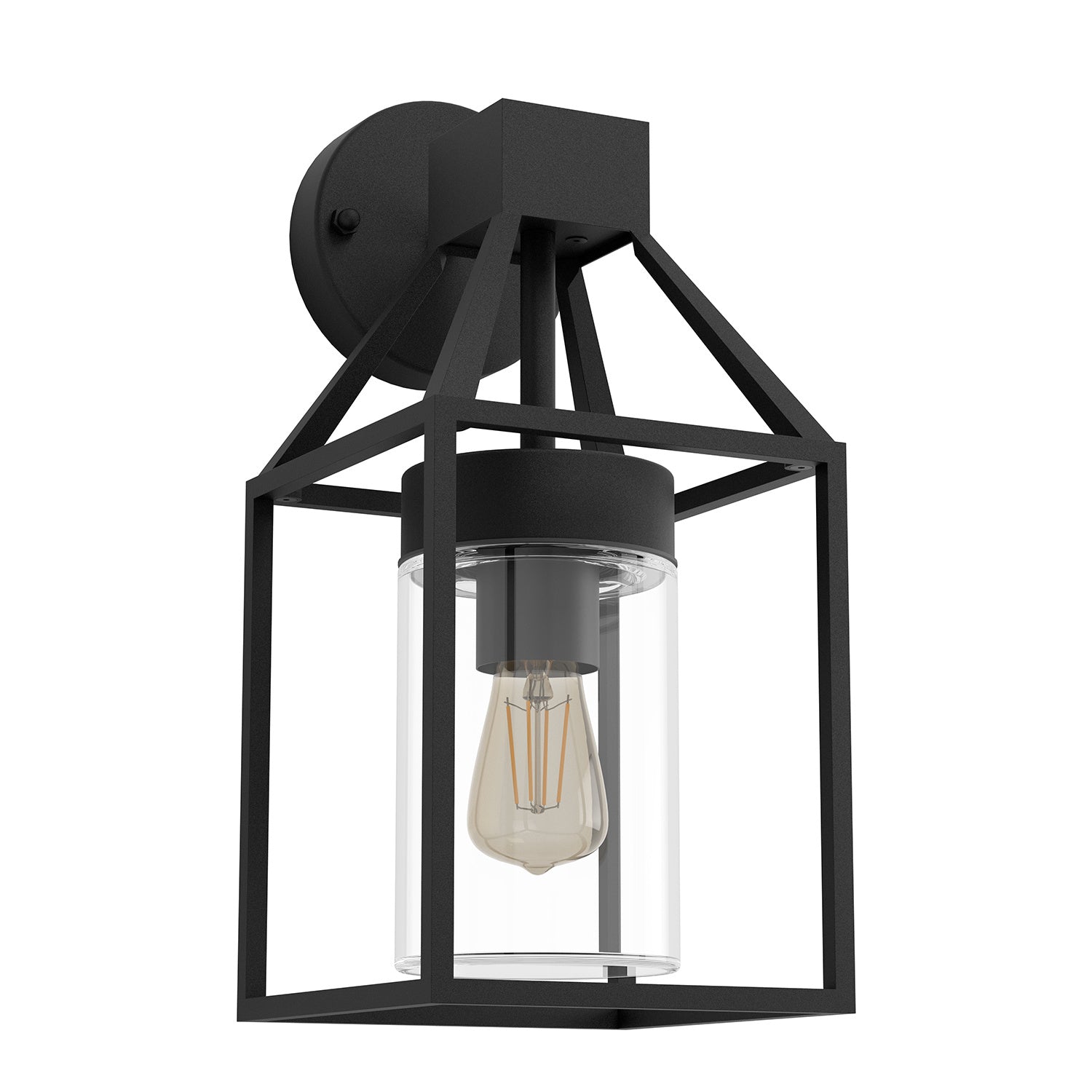 Applique Esterno Contemporanea Trecate Metallo Nero 1 Luce E27