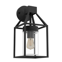 Applique Esterno Contemporanea Trecate Metallo Nero 1 Luce E27