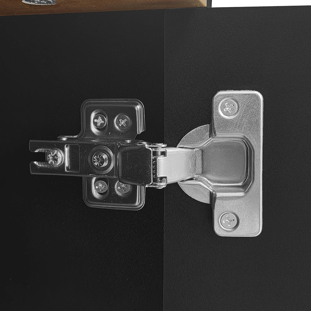 Mobile TV 3 porte - Xylo - 160x39x49.5cm nero/legno compatto