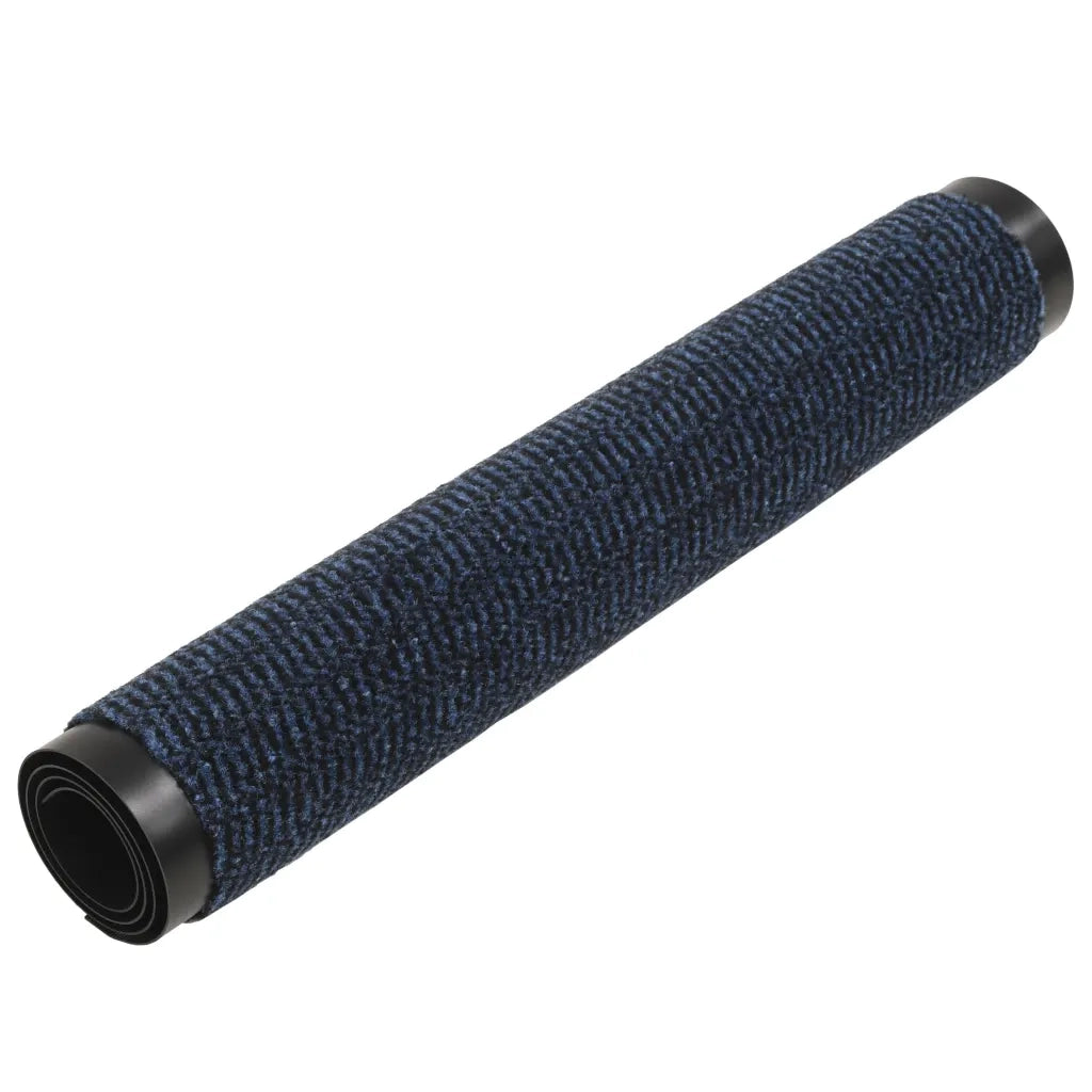 Tappeti Antipolvere 2 pz Rettangolari Trapuntati 90x150cm Blu 3051616