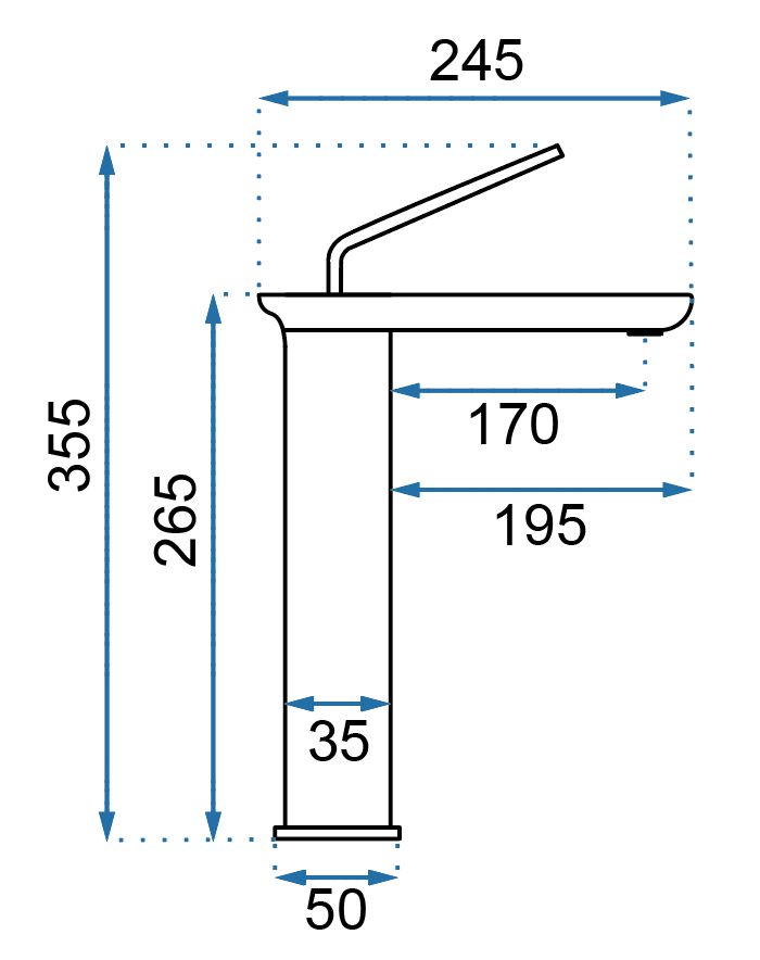 Rubinetto Da Lavabo Rea Modo Black High