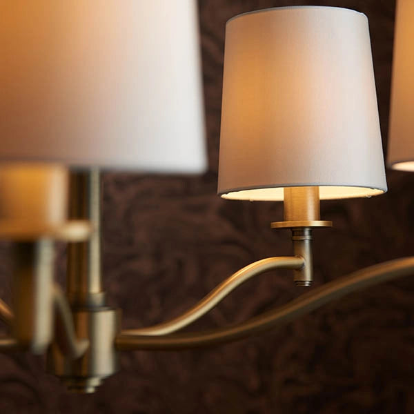 Lampadario classico ottone 5 luci E14 Ortona Endon