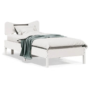 vidaXL Giroletto senza Materasso Bianco 75x190 Legno Massello di Pino
