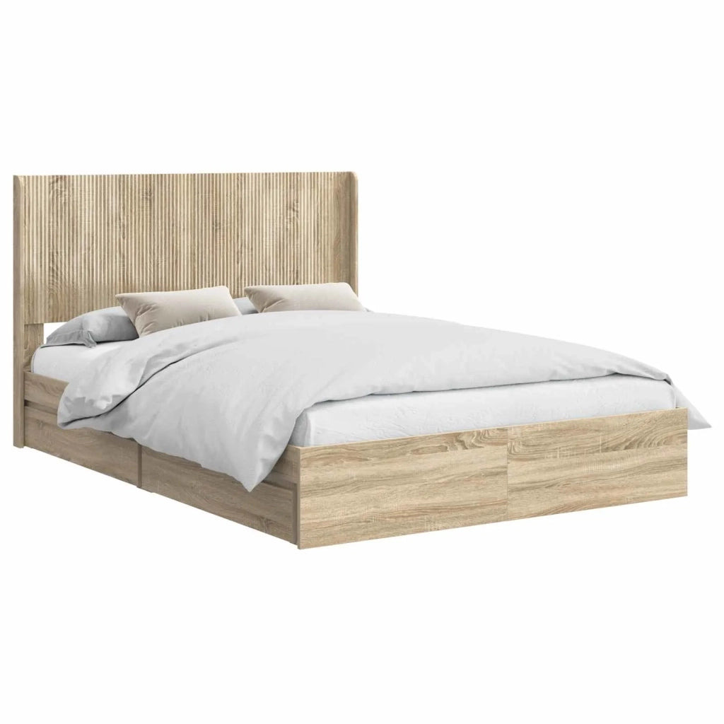 Struttura del letto con stoccaggio e testata 3 pcs 3414027