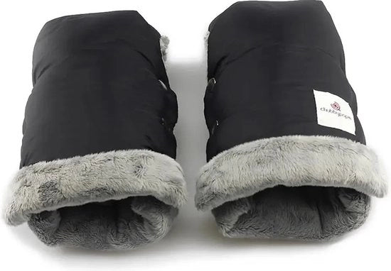 Manopole per passeggino - Impermeabili - 2 pezzi - Nero - Piumini caldi - Inverno - Manopole per passeggino