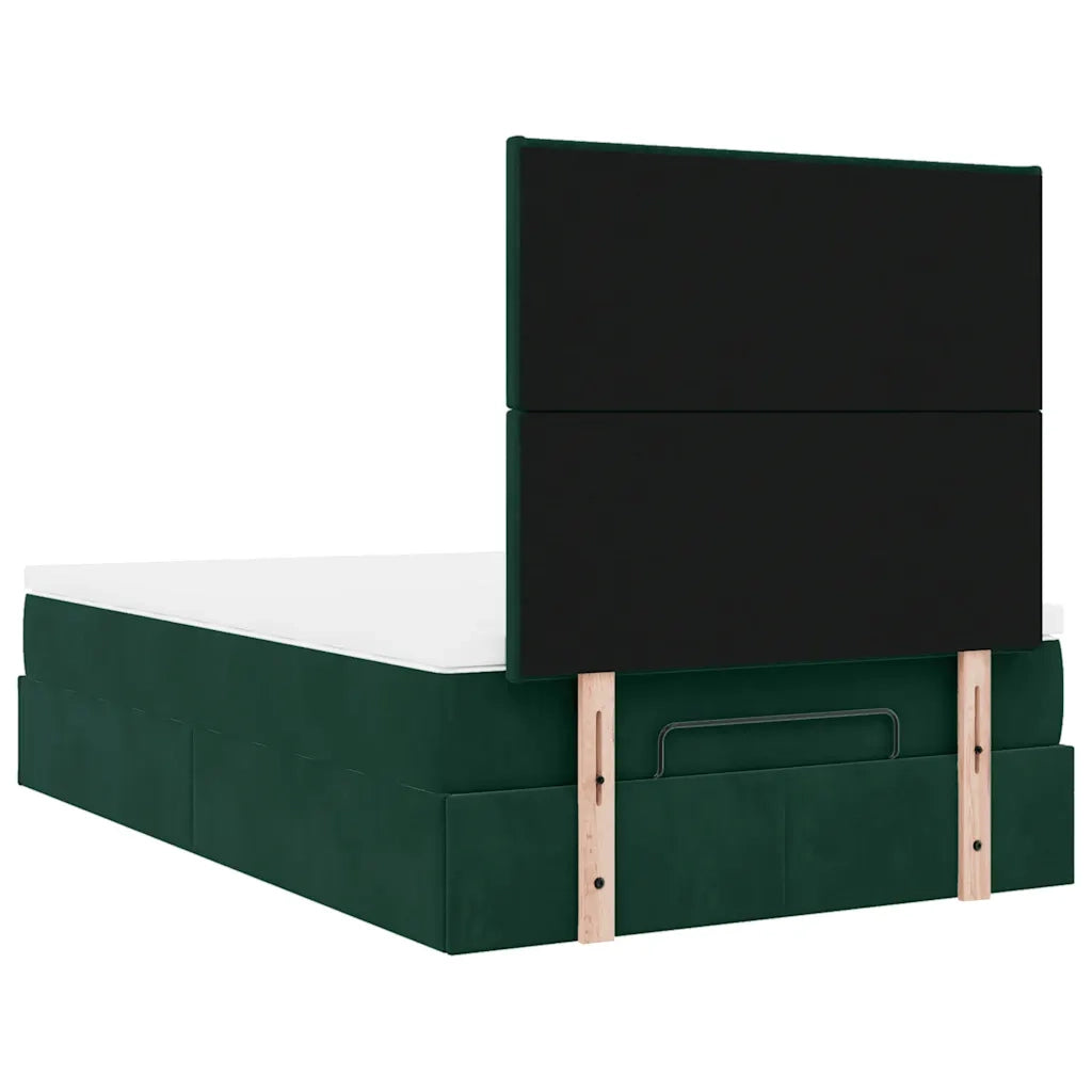 vidaXL Struttura Letto Pouf con Materassi 120x200 cm Velluto