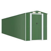 Casetta da giardino cabina ripostiglio casetta da esterno robusta casetta per attrezzi 192 x 938 x 223 cm acciaio zincato verde 02_0022370