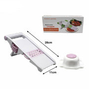 Trade Shop - Grattugia Affettatrice Multiuso 5in1 Lame Mandolina Frutta Verdura Formaggi -