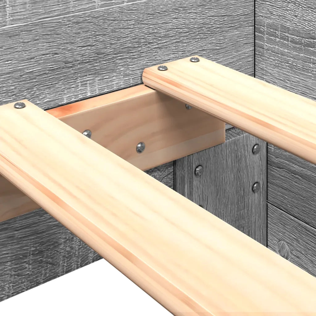 Giroletto-Struttura Letto Grigio Sonoma 90x200 cm in Legno Multistrato 324846
