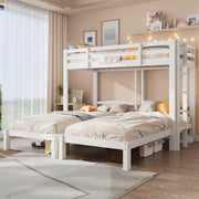 Letto a tre piani - Xylo - 90x200 - Bianco - Senza materasso