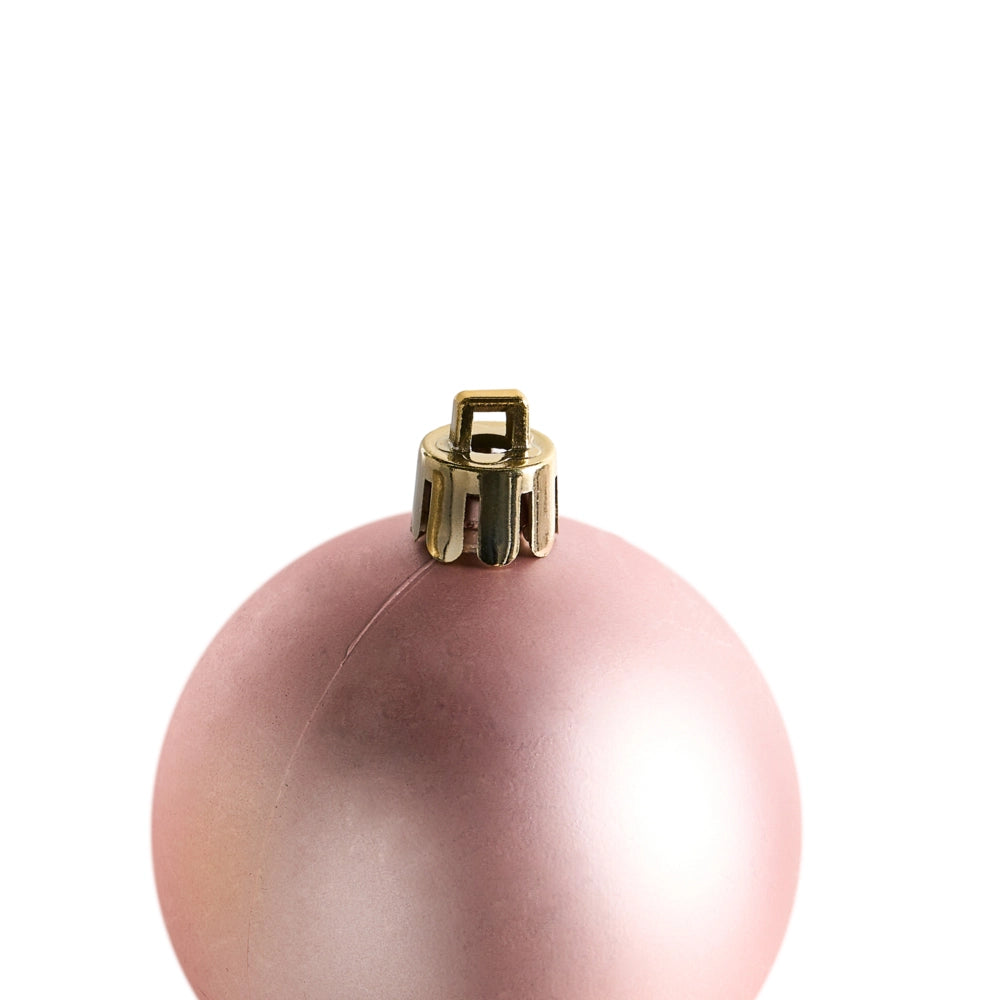 Set di 114 palline natalizie in plastica rosa Decorazioni da appendere Stile glamour moderno Albero di Natale