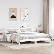vidaXL Giroletto senza Materasso Bianco 200x200 cm Legno Massello Pino