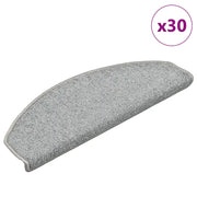 Tappetini per scale 30 pz 65x24x4 cm Grigio chiaro Semicircolari Grandi 3365762