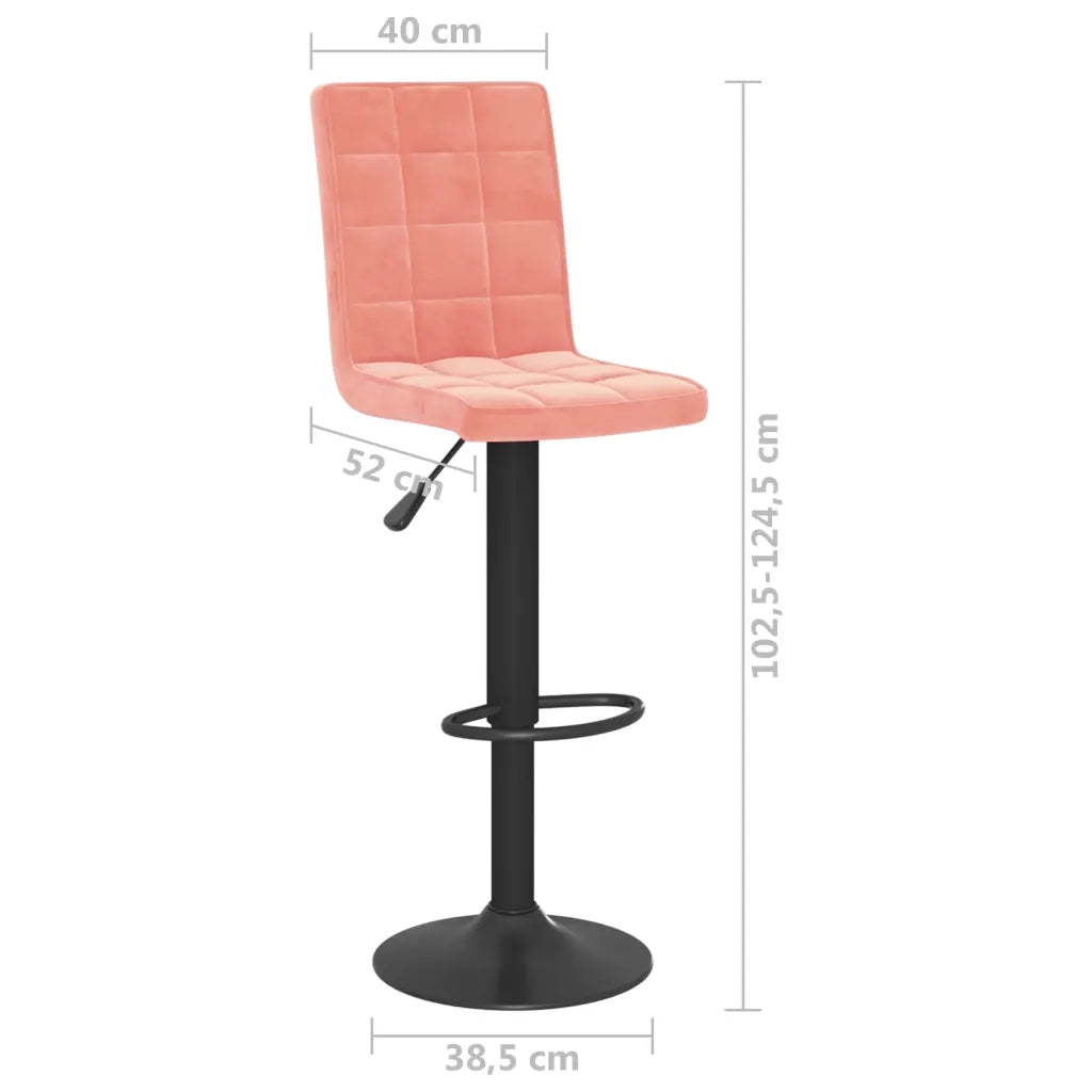 Sgabello da bar in Velluto rosa 335757