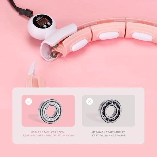 Fitness ring stazionario con 16 sezioni rimovibili - disco magnetico regolabile - massaggio - contapulsazioni intelligenti - non caduta - per adulti e bambini - per principianti - perdita di peso.