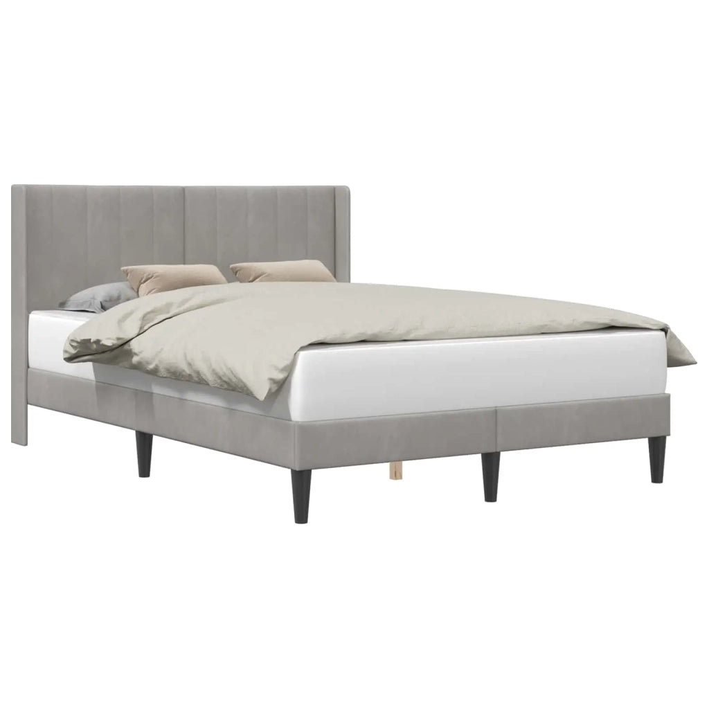 Struttura del letto Grigio Chiaro 160 x 200 cm Velluto 42027515