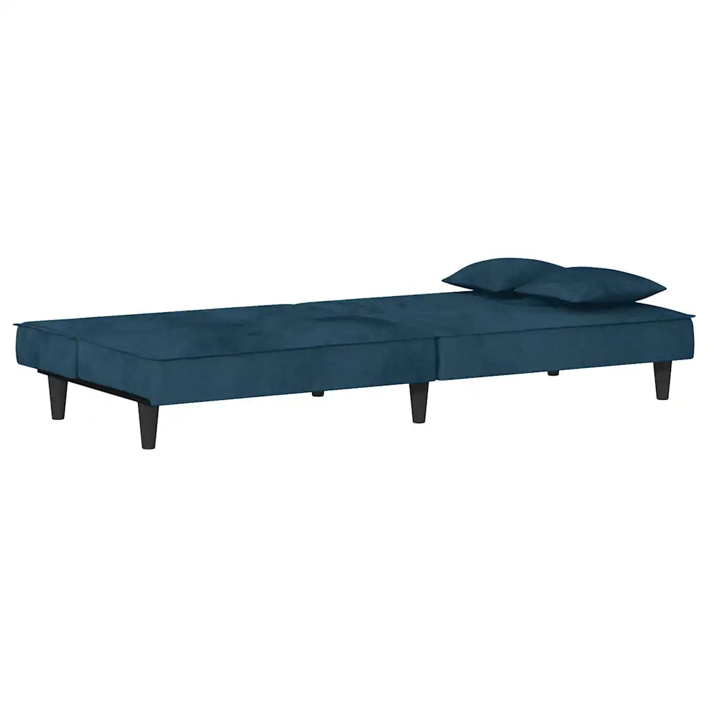 Divano Letto Blu in Velluto 351906
