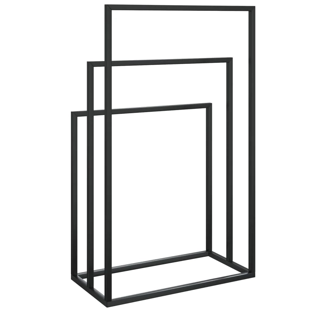 Portasciugamani da terra 48 x 24 x 79 cm ferro nero 02_0005532