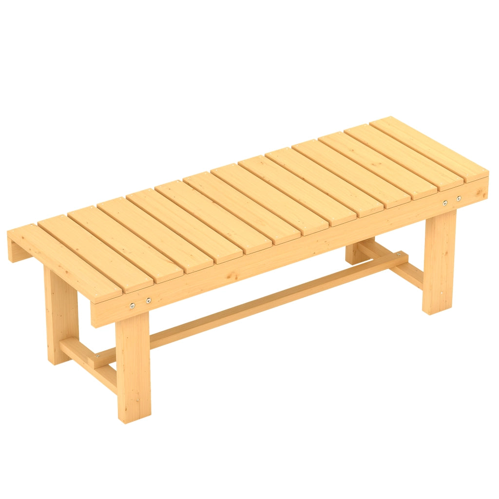 Panchina da Giardino a 2 Posti Impermeabile in Legno di Abete, 110x38x35 cm