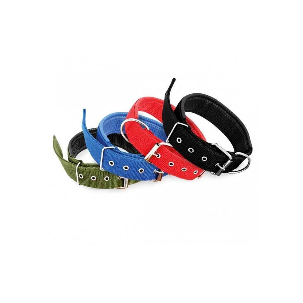 Trade Shop - Collare In Nylon Con Imbottitura Per Cani Tg. Grande Chiusura Fibbia Regolabile -