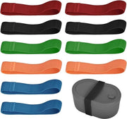 Elastici per contenitore, fascia di chiusura per contenitore da picnic, elastico per contenitore da picnic in nylon, elastici, elastici in nylon, 2 rosso + 2 verde + 2 nero + 2 arancione + 2 blu