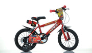 SCH CARS 16", bicicletta per bambini, bici bambino, adatta a bambini tra i 5 e i 7 anni, per altezza tra 105 e 135 cm, c