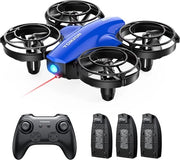 Drone per bambini - aereo da controllo remoto per principianti - durata volo 24 minuti - protezione propulsore 360 gradi - colore blu