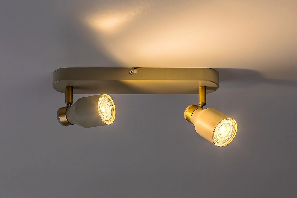 Plafoniera orientabile Nezori 2xGU10 bianco oro Rabalux