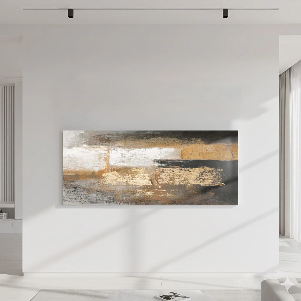 Quadro Moderno su Tela per Soggiorno e Camera da Letto 40x120 cm - Stampa Professionale su Telaio in Legno con Gancio Integrato - Dipinto Panoramico Decorativo da Parete. ASS4-DIS1