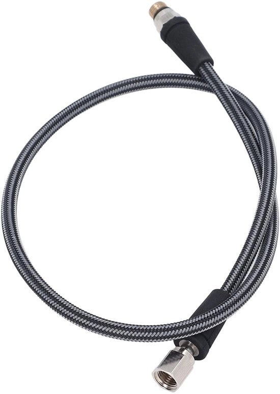 Accessorio di sicurezza in fibra di carbonio tessuta - alta pressione - misurazione della pressione precisa - lunghezza 80 cm - 7/16-20UNF viti con dado