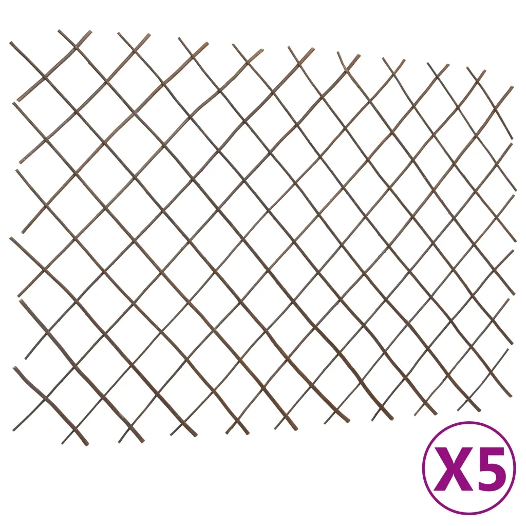 Recinzione a Traliccio in Salice 5 pz 180x120 cm cod mxl 7834