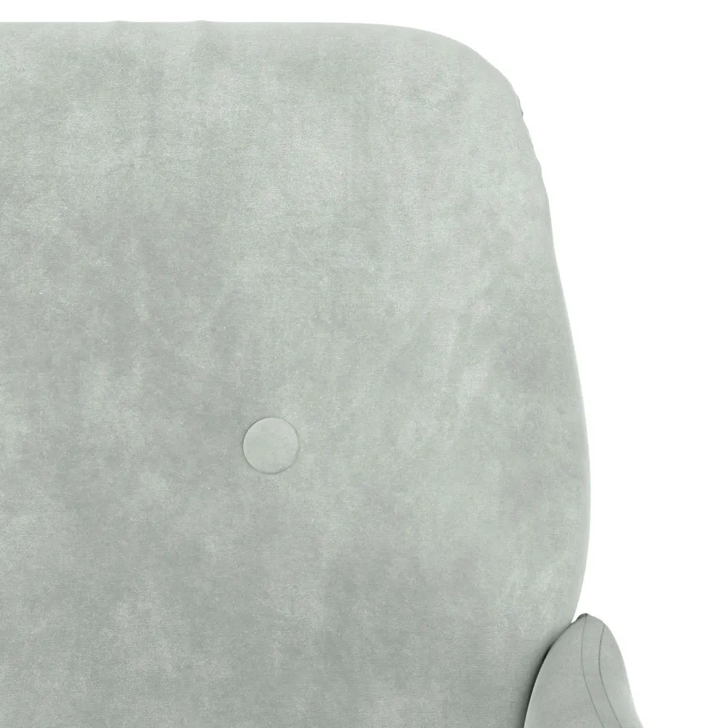Poltrona Grigio Chiaro 62x79x79 cm Velluto cod mxl 13982