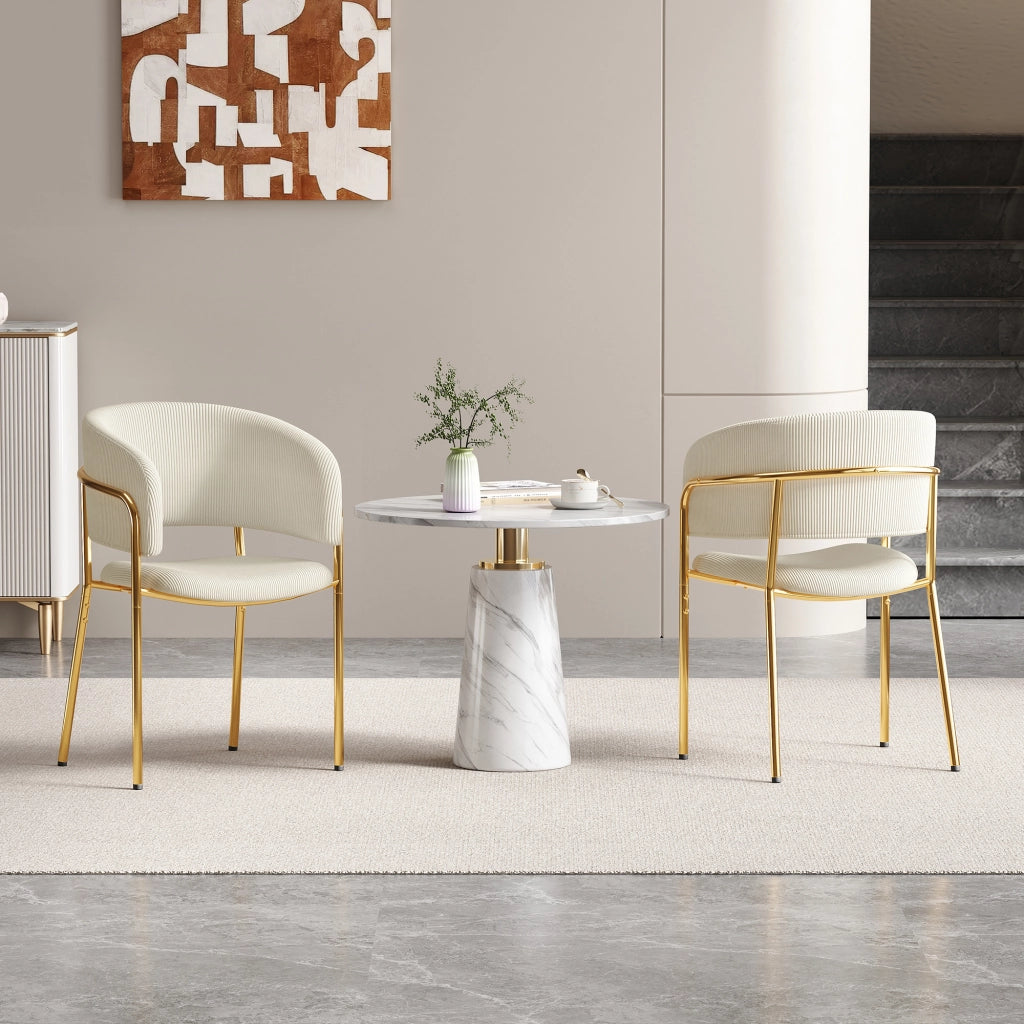 SEDIA da pranzo design minimalista 69.85 x 58.42 x 38.74 cm beige