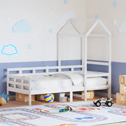 vidaXL Dormeuse con Tetto 80x200 cm Bianco in Legno Massello di Pino