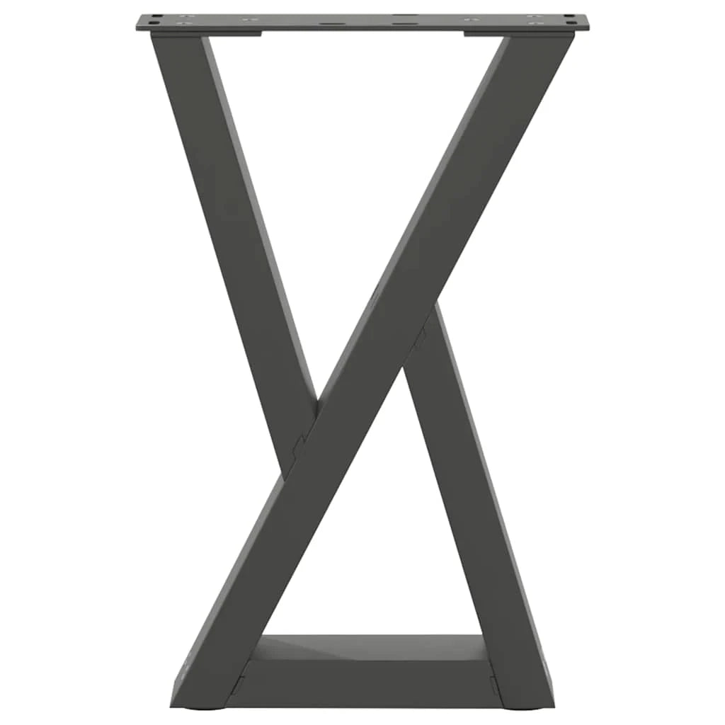 Set di 2 gambe regolabili per tavolino da caffè design moderno 28 x 42-43,3 cm acciaio antracite 02_0056984