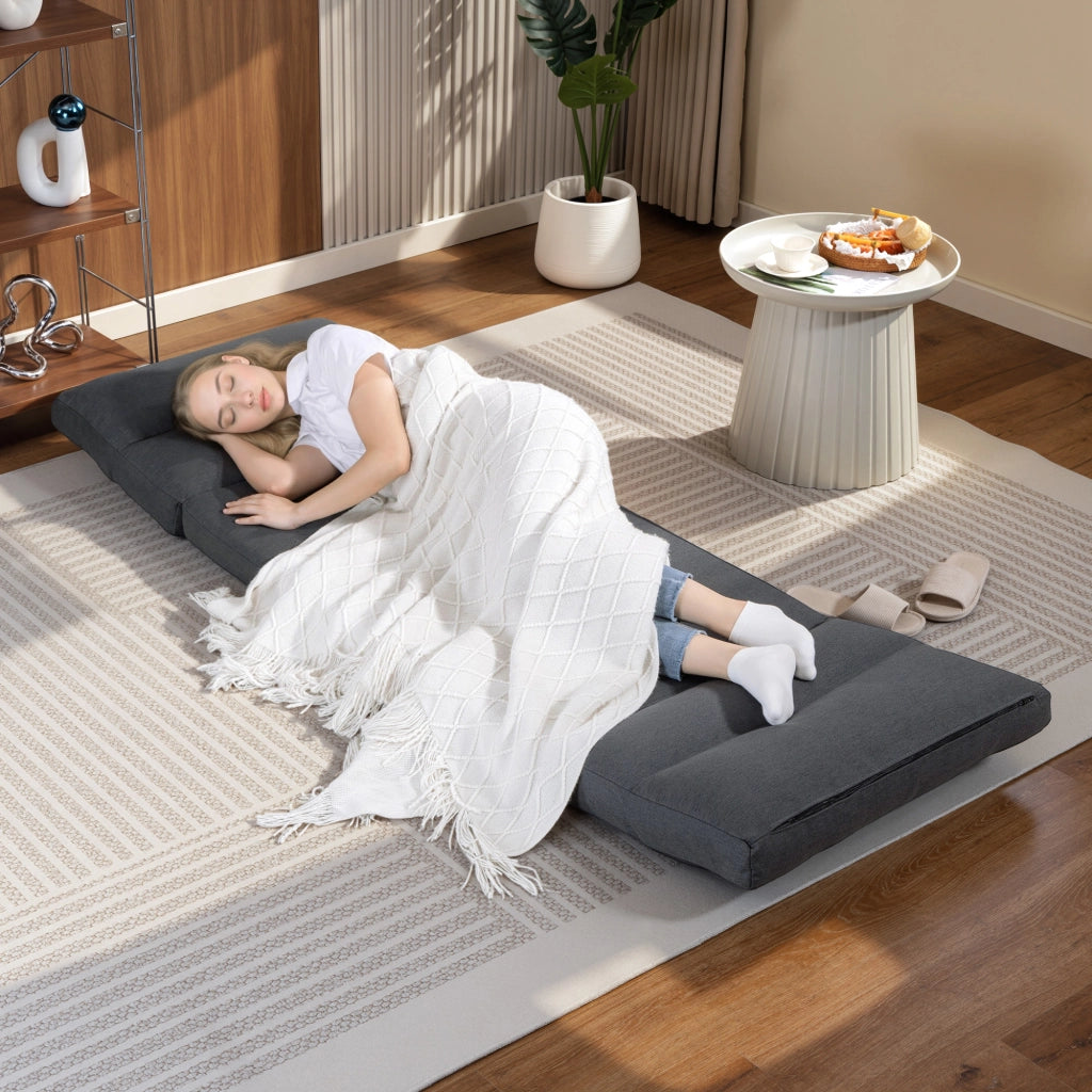 Pouf letto reclinabile pieghevole ¨C zephmum ¨C grigio scuro 70x72x56 cm