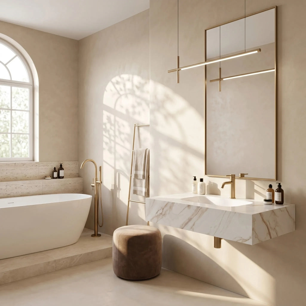 Lavabo Sospeso Rea Aresa Grey Gold 80