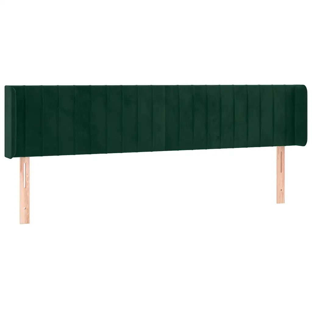 Testiera a LED Verde Scuro 163x16x78/88 cm in Velluto