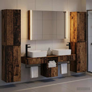 Set di mobili per il bagno 6 pcs Legno antico 3407205