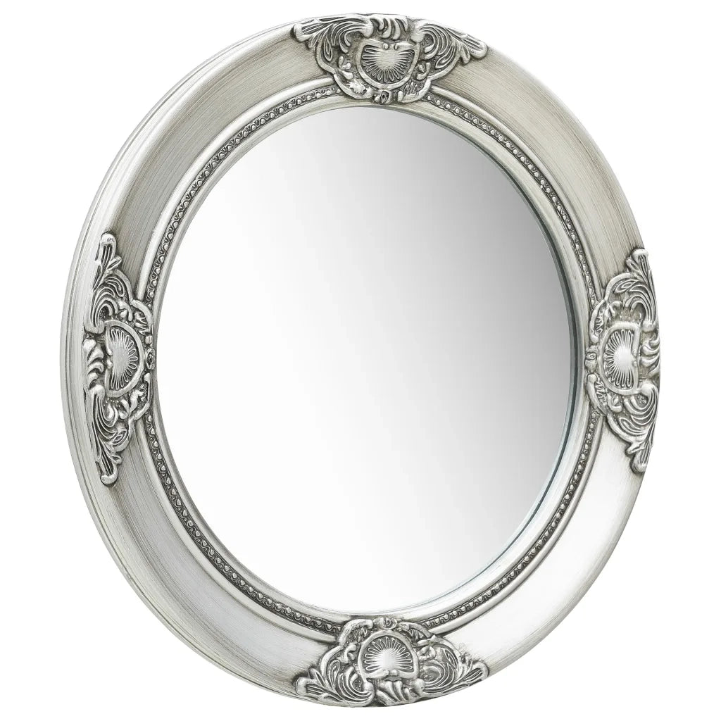 Specchio da Parete | Specchio decorativo Stile Barocco 50 cm Argento