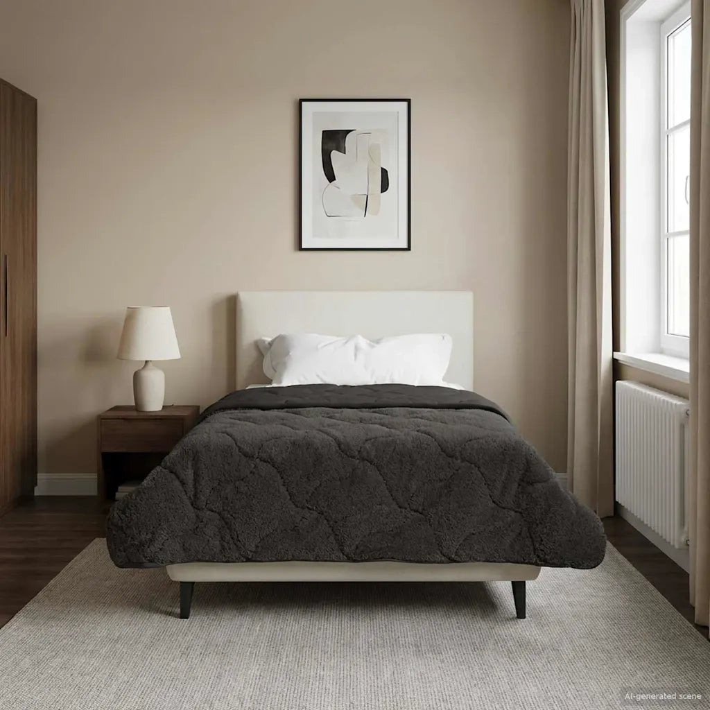 Duvet Invernale Trapuntato Antracite 140 x 220 cm