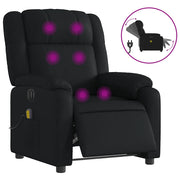 Poltrona Massaggiante | Sedia Relax Reclinabile Elettrica Nera in Similpelle