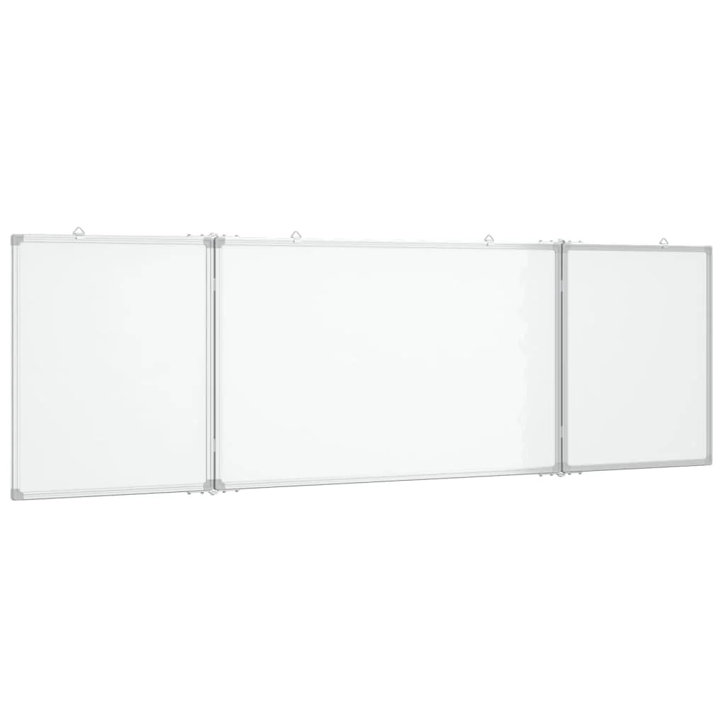 Lavagna magnetica pannello di scrittura per scuola casa ufficio pieghevole 160 x 60 x 1,7 cm alluminio 02_0045525