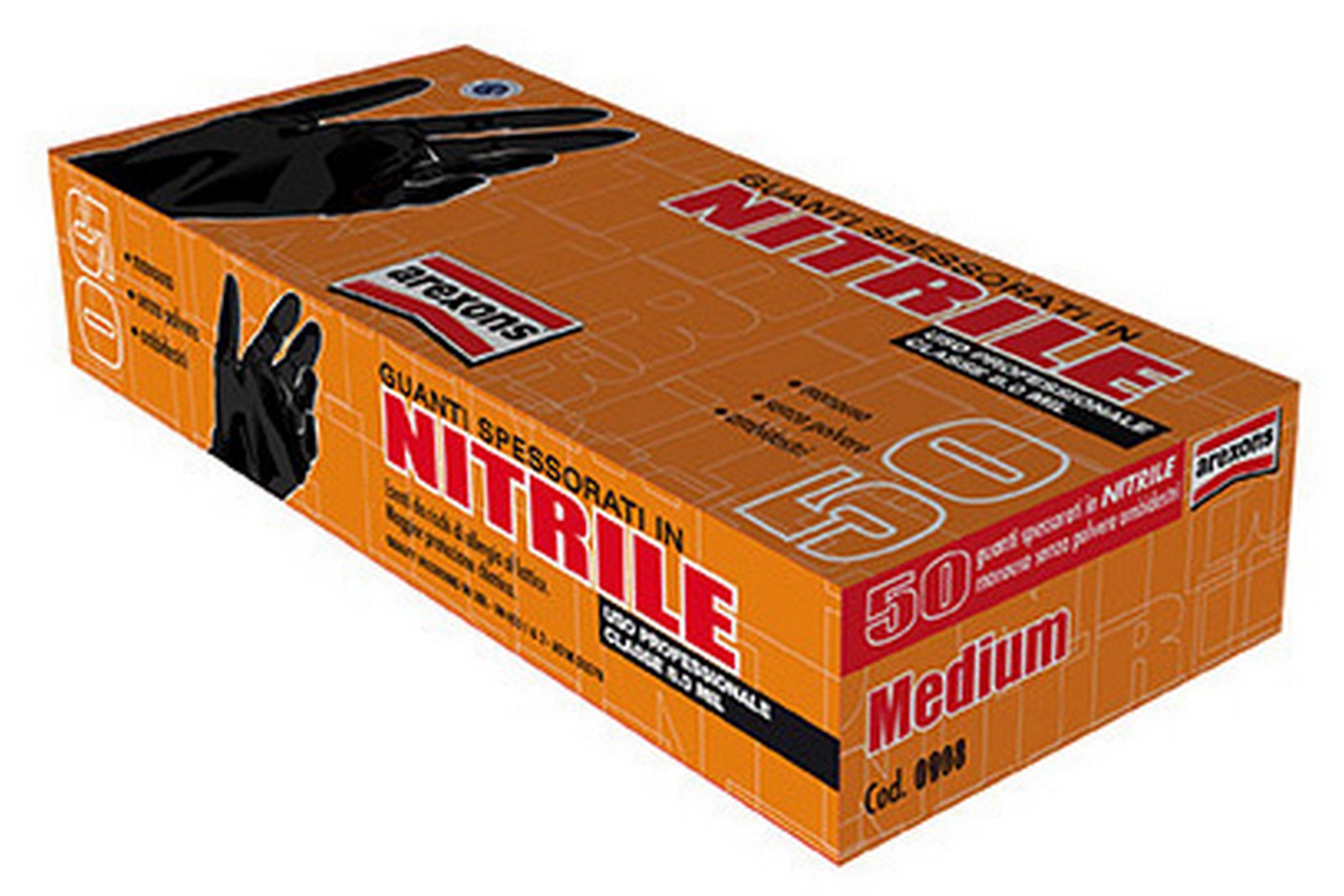 guanti nitrile arexons spessore 0,28 mm tg xl 50pz cod:ferx.97305