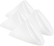 Set di 24 tovaglioli di carta da tavola bianchi da 43 x 43 cm | 100% poliestere tovaglioli da tavola con bordo a rilievo | Tovaglioli da tavola duraturi e lavabili per feste perfette, matrimoni e cene
